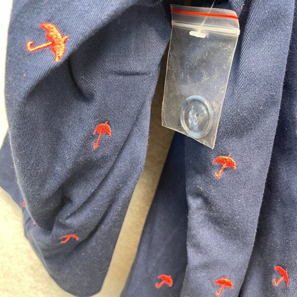 Modcloth‎ Embroidered Blazer Jacket Womens Plus 28 Navy Blue Umbrellas Novelty - Picture 9 of 14